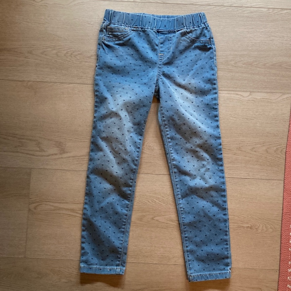 Cat & Jack Blue Skinny Jeans with Hearts